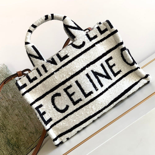 CELINE TRIOMPHE 26 FABRIC WHITE BLACK