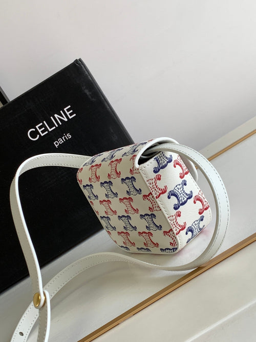 CELINE COLORFUL TRIPHOME 11 COWHIDE LEATHER