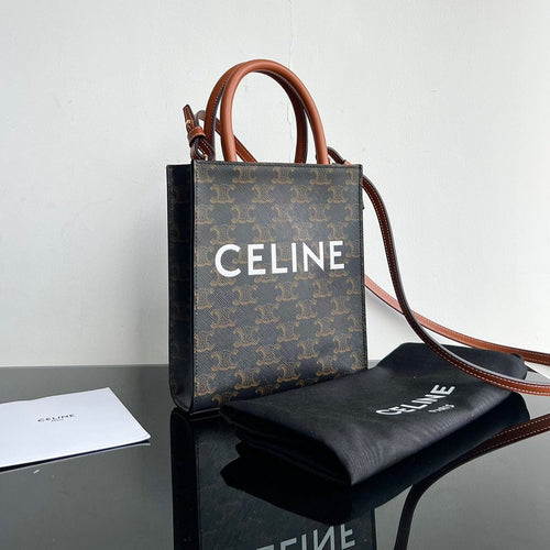 CELINE CABAS TRIOMPHE 21 BLACK CALFSKIN TOTE