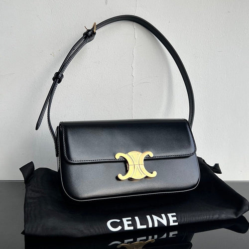 CELINE TRIOMPHE 20 BLACK CALFSKIN