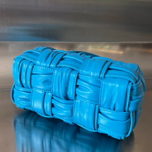 BOTTEGA VENETA SMALL BRICK CASSETTE 23 IN SKY BLUE SOFT LAMBSKIN