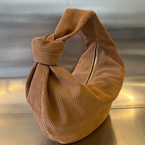 BOTTEGA VENETA SMALL JODIE 48 BROWN CORDUROY FABRIC