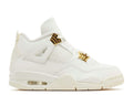 Women's Air Jordan 4 Retro Metallic Gold Sneakers