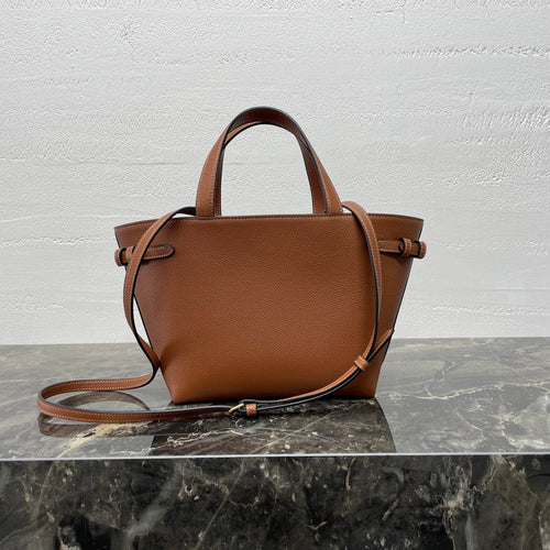 CELINE MINI CABAS ANAÏS CUIR TRIOMPHE 21 IN BRONZE ORANGE GRAINED CALFSKIN